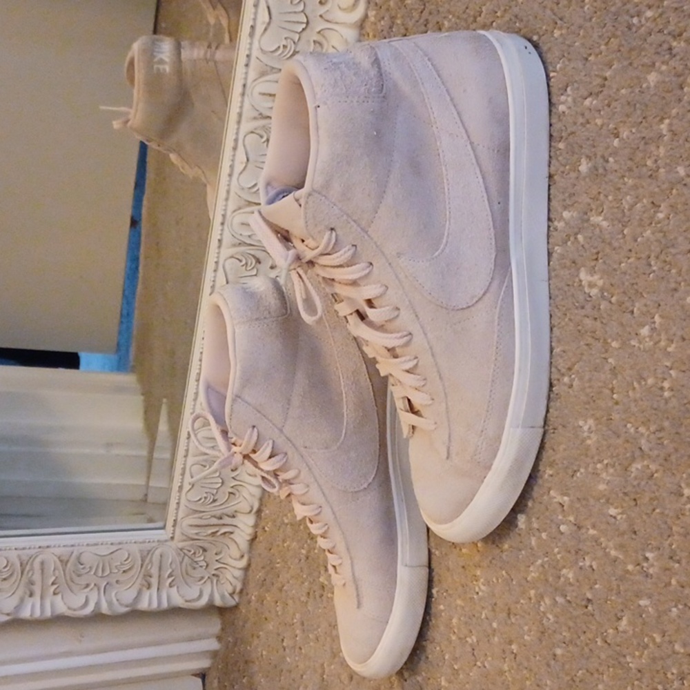 Nike Blazers Light Pink Suede High Tops Sneaker